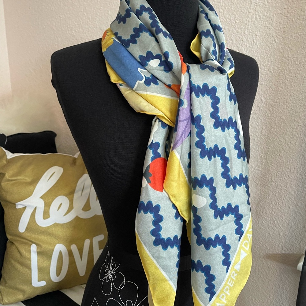 Dapper Day First Frost Silk Scarf NWOT